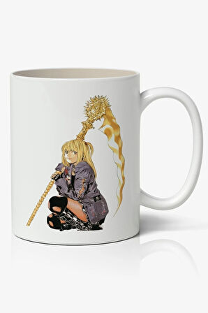 Death Note Misa Amane Anime Baskılı Beyaz Porselen Kupa Bardak