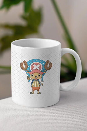One Piece Tony Chopper Anime Baskılı Beyaz Kupa Bardak