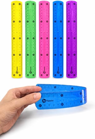 2 Adet Esnek Cetvel Kırılmaz Cetvel 30 cm Karışık Renkler