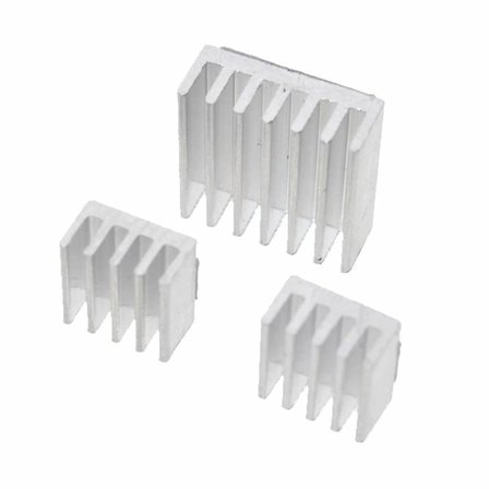3 Adet Aluminyum Metal Soğutucu Blok Raspberry Pi Termal Etiket Gümüş Renk Radyatör Amfi Led Entegre Vga Ram Memory Cpu Gpu Transistör Peltier Isı Düşürücü