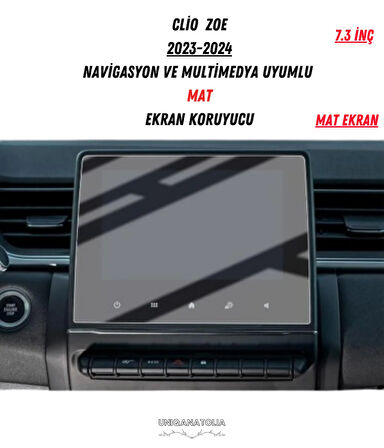 Clio Zoe 2023-2024 Navigasyon ve Multimedya Uyumlu Mat Ekran Koruyucu
