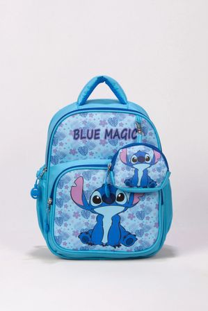 Deri Baskılı Stitch Anaokulu Çantası