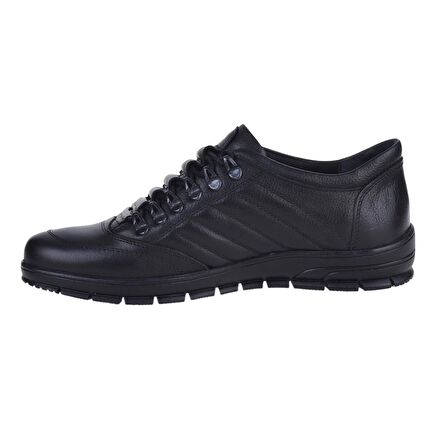 Berenni M197 Siyah %100 Deri Erkek Sneakers Spor Ayakkabı
