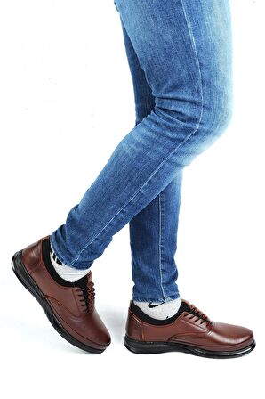 Balayk 066 Taba %100 Deri Erkek Casual Spor Ayakkabı