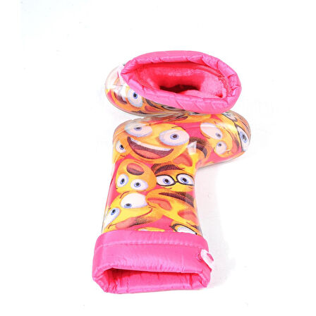 Ayakcenter 21-14 Srb Pembe Emoji Kürklü Kız Çocuk Çizme