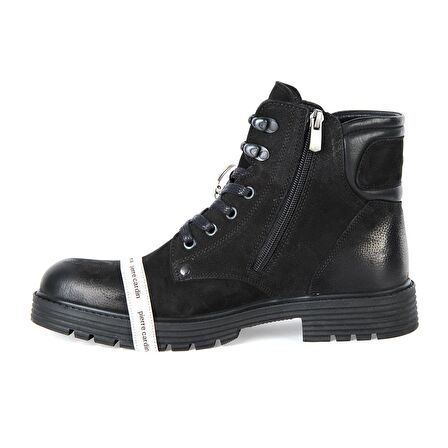 Pierre Cardin 77648 Nubuk Siyah %100 Deri Kışlık Erkek Bot