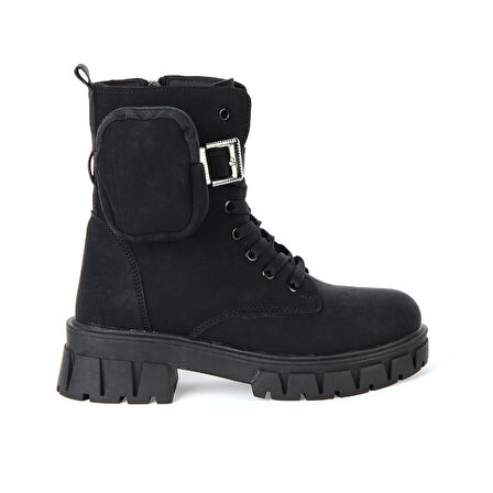 Twingo 7640 Siyah Zümrüt Kadın Düz Bot 