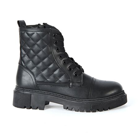 MP 222-2736Zn Siyah Kadın Düz Bot