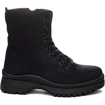 Twingo 7660 Siyah Zümrüt Kürklü Kadın Düz Bot