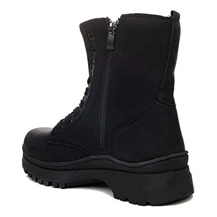 Twingo 7660 Siyah Zümrüt Kürklü Kadın Düz Bot