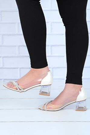 Ayakcenter Prego 5Cm Topuklu Kadın Şeffaf Ayakkabı