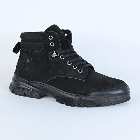 MP 232-4254MR Siyah %100 Deri Erkek Bot