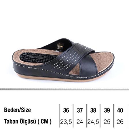 Gezer 11259 Siyah Kadın Günlük Düz Terlik