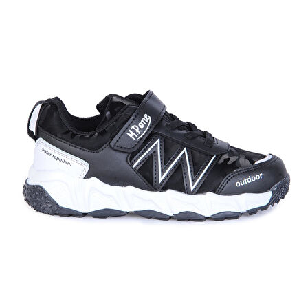 Mp 242-3331Ft Siyah Cırtlı Erkek Çocuk Spor Ayakkabı