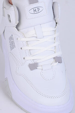 Mp 242-2063Zn Beyaz Kadın Uzun Basket Spor Ayakkabı