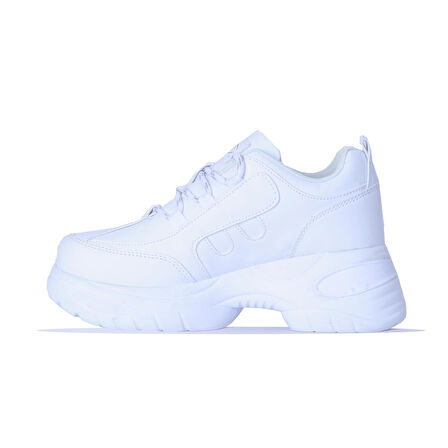 Mp 251-305Zn Beyaz Kalın Taban Kadın Sneaker Spor Ayakkabı
