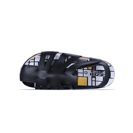 Gezer 00156 Siyah Cırtlı Yazlık Erkek Çocuk Sandalet
