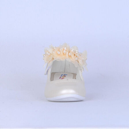 Ayakcenter 26-Herbebe Fırfırlı 3Cm Kız Çocuk Topuklu Ayakkabı