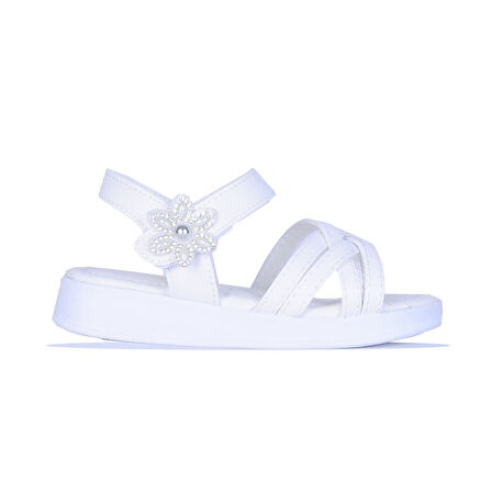 Skuaıter 7180 Cansu Beyaz Kız Çocuk Sandalet
