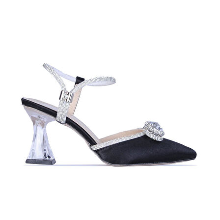 Ayakcenter By1 Ayışığı Saten 7Cm Kadın Topuklu Ayakkabı
