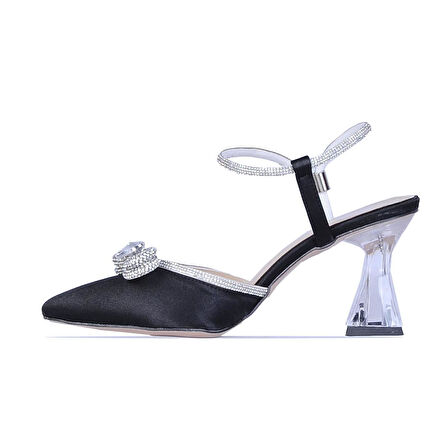 Ayakcenter By1 Ayışığı Saten 7Cm Kadın Topuklu Ayakkabı