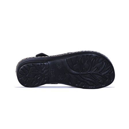 Ayakcenter 14826 Polero Siyah Kadın Düz Yazlık Sandalet