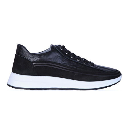 Dropland 9141 Siyah Nubuk Deri Erkek Sneaker Ayakkabı