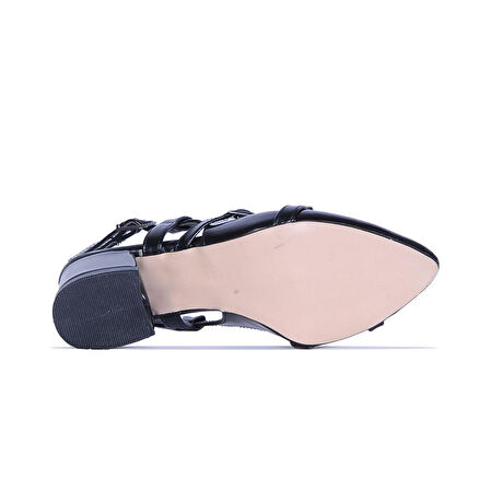 Ayakcenter By11 Ayışığı Siyah Rgn 6Cm Kadın Topuklu Ayakkabı