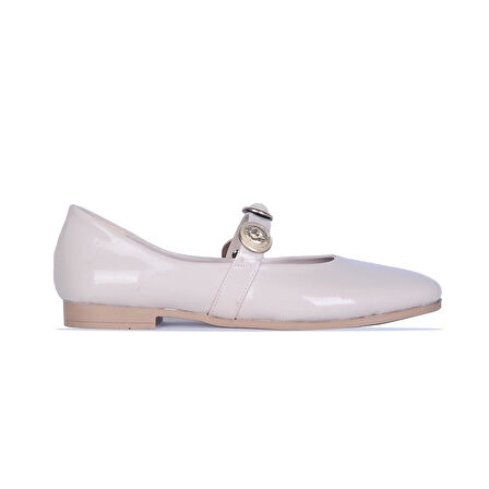 Ayakcenter Hr2 Herbro Krem Rugan Kadın Babet