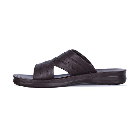 Ayakcenter 158-1 Soylu Kahve Günlük Yazlık Erkek Terlik