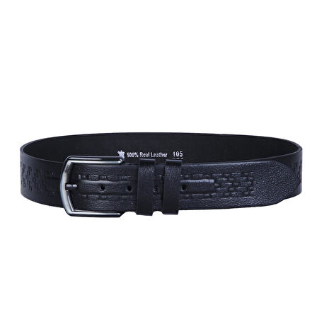 Skuaıter 28-Çakır Siyah %100 Deri Erkek Kot Kemer