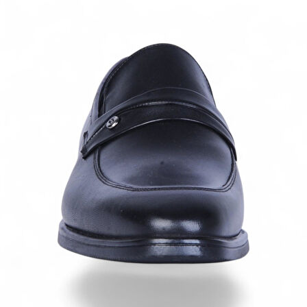 Censay 549 Siyah Antik Kauçuk %Deri Erkek Klasik Ayakkabı