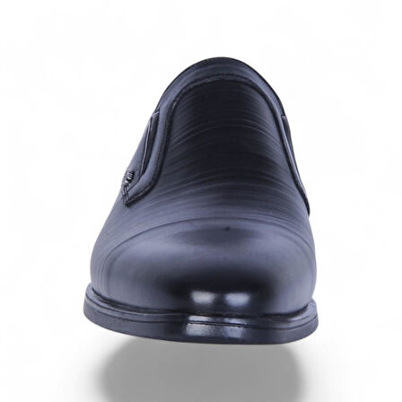 Censay 525 Siyah Antik Kauçuk %Deri Erkek Klasik Ayakkabı