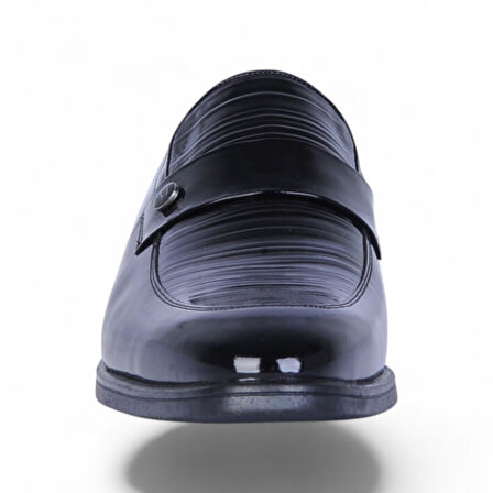 Censay 641 Siyah Rugan Kauçuk %Deri Erkek Klasik Ayakkabı