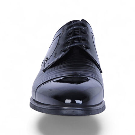 Censay 526 Siyah Rugan Kauçuk %Deri Erkek Klasik Ayakkabı