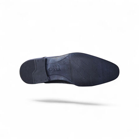 Censay 525 Siyah Rugan Kauçuk %Deri Erkek Klasik Ayakkabı