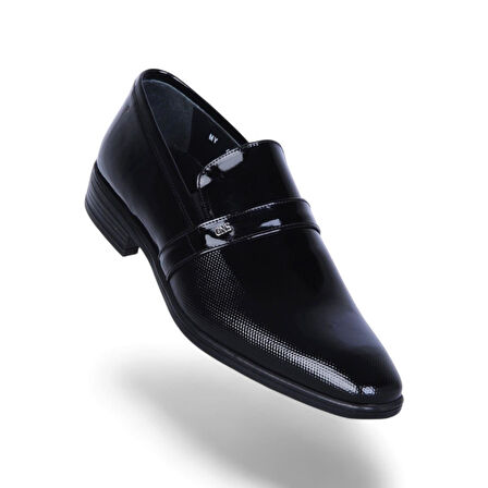 Censay 479 Siyah Rugan Kauçuk %Deri Erkek Klasik Ayakkabı