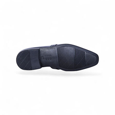 Censay 479 Siyah Rugan Kauçuk %Deri Erkek Klasik Ayakkabı