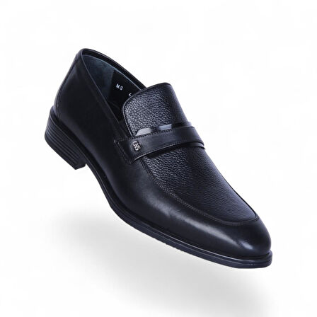 Censay 420 Siyah Maçka Kauçuk %Deri Erkek Klasik Ayakkabı