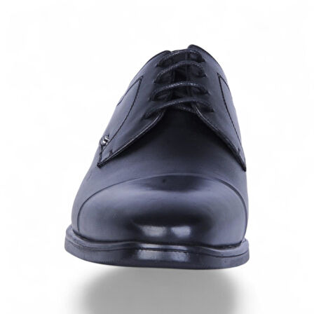 Censay 580 Siyah Antik Kauçuk %Deri Erkek Klasik Ayakkabı