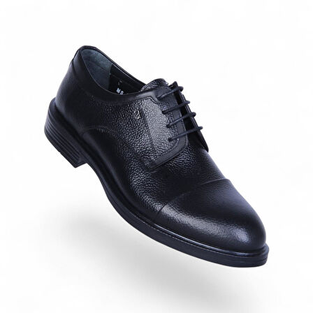 Censay 321 Siyah Zigana Kauçuk %Deri Erkek Klasik Ayakkabı