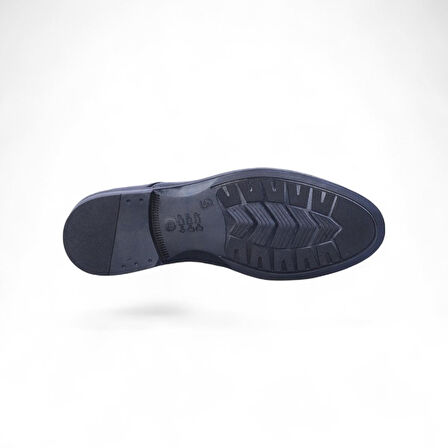 Censay 321 Siyah Zigana Kauçuk %Deri Erkek Klasik Ayakkabı