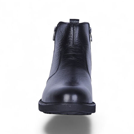 Crısso B408 Siyah Kauçuk %100 Deri Erkek Bot Ayakkabı