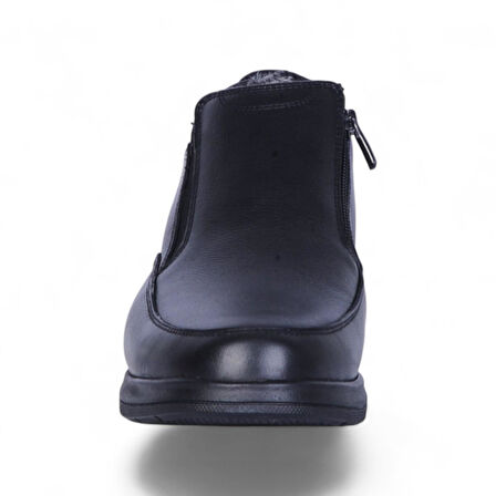 Crısso B462 Siyah Kauçuk %100 Deri Erkek Bot Ayakkabı