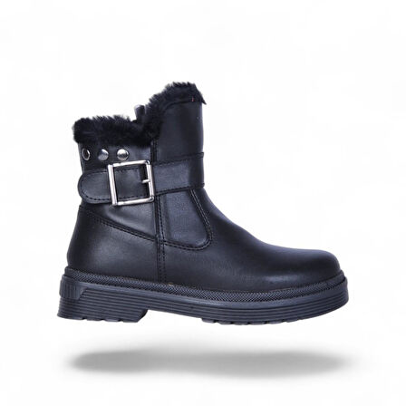 Skuaıter 24064 Plct Cilt Siyah Kız Çocuk Düz Bot