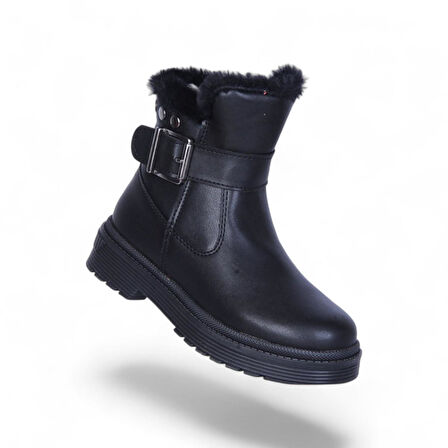 Skuaıter 24064 Plct Cilt Siyah Kız Çocuk Düz Bot