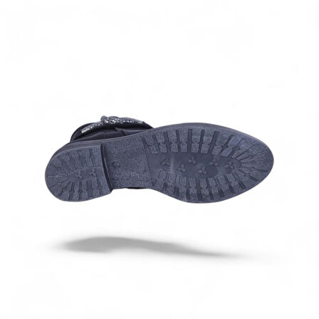 Alens A6 Siyah Nubuk Kadın Düz Bot