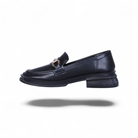 Ayakcenter Nhr2 Siyah Kadın Loafer Ayakkabı