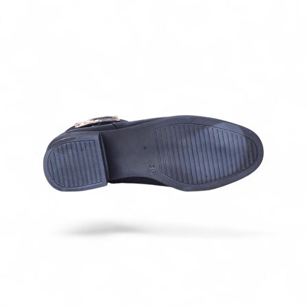 Scarletta S14 Nubuk Siyah 5Cm Kadın Topuklu Bot