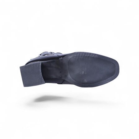 Scarletta S15 Cilt Siyah 7Cm Kadın Topuklu Bot